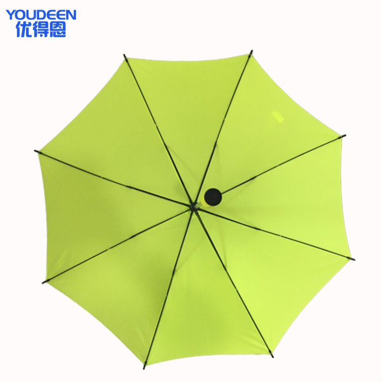 Super Light  Eco Friendly Fluorescent Green Aluminum Frame Promotion Straight Umbrella