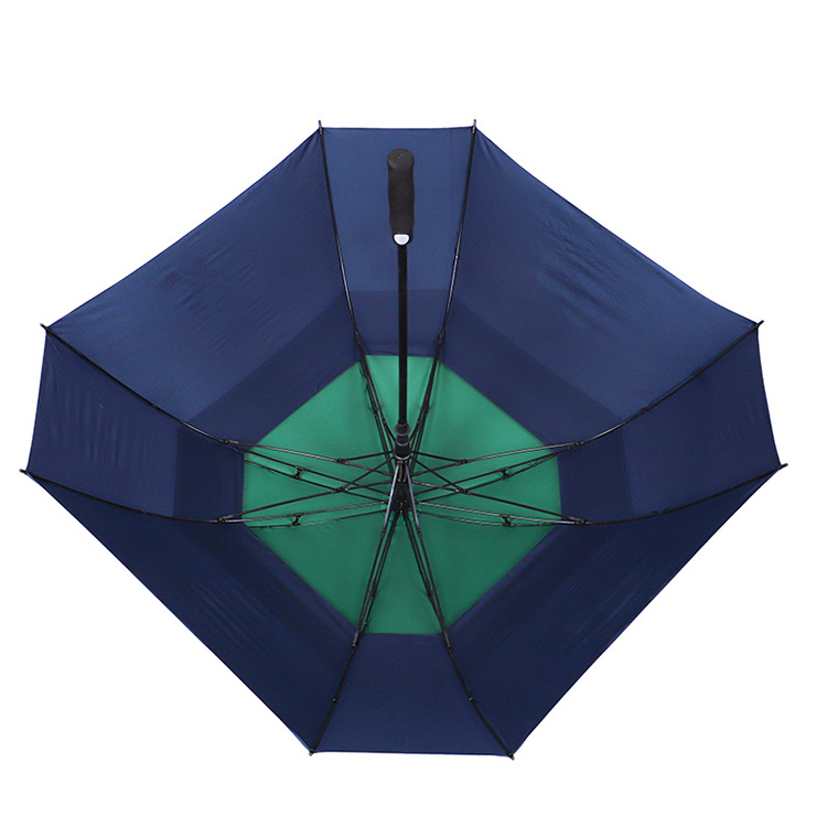 Biggest  Extra Long Shaft Square Golf Umbrella Double Canopy