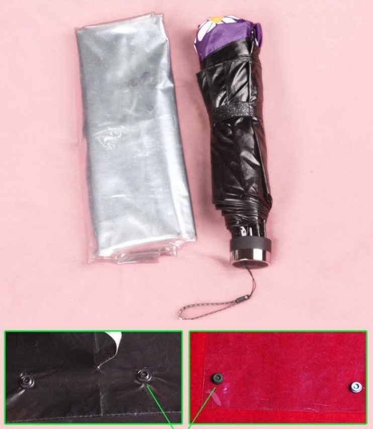 High quality three folding Full Body Umbrella with All-around Poe Rain Cloth