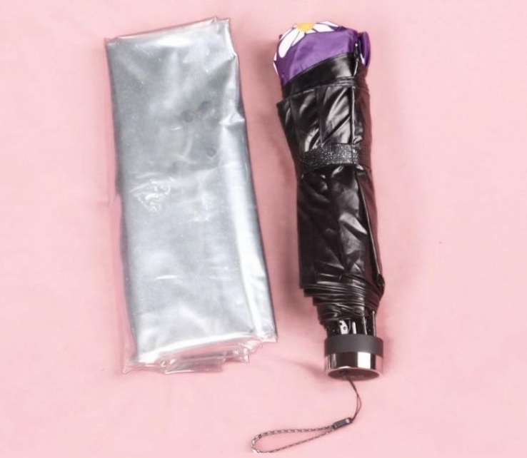 Three folding Full Body Covering Umbrella with All-around Poe Rain Cloth