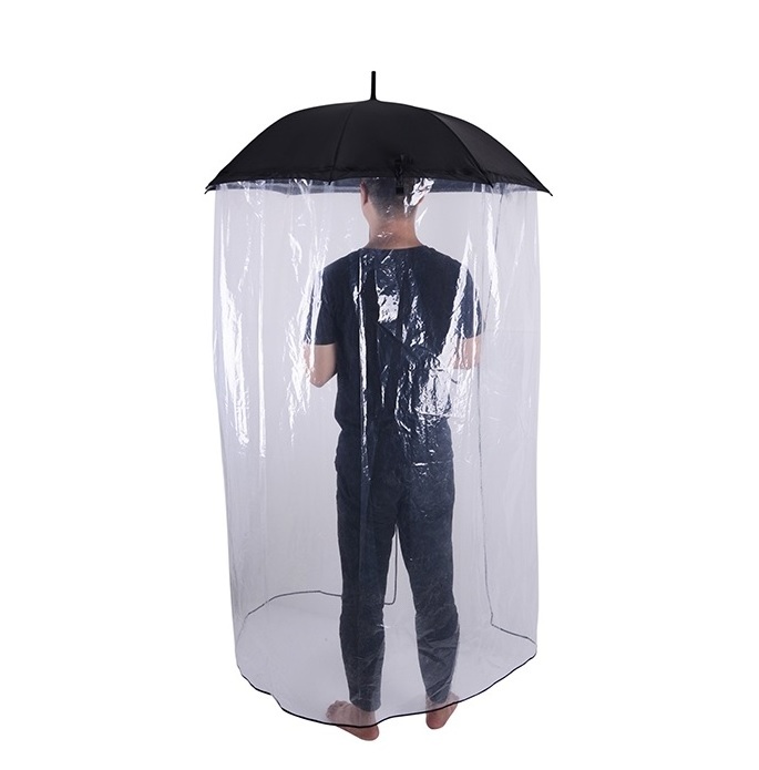 High quality Straight Full Body Umbrella with All-around Poe Rain Cloth