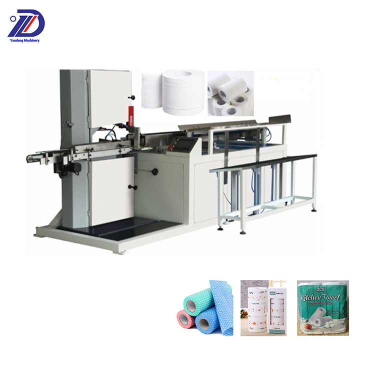 YouDeng 2022 high speed electric full automatic toilet roll paper cutting equipment slicing machine score cutter