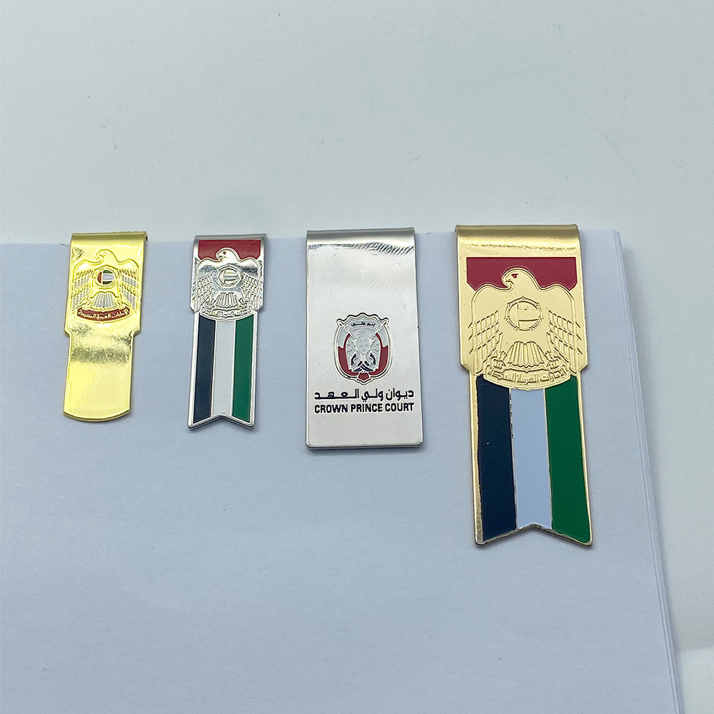 Factory Wholesale metal money clips paper dollar hardware custom logo gold silver plated money clip