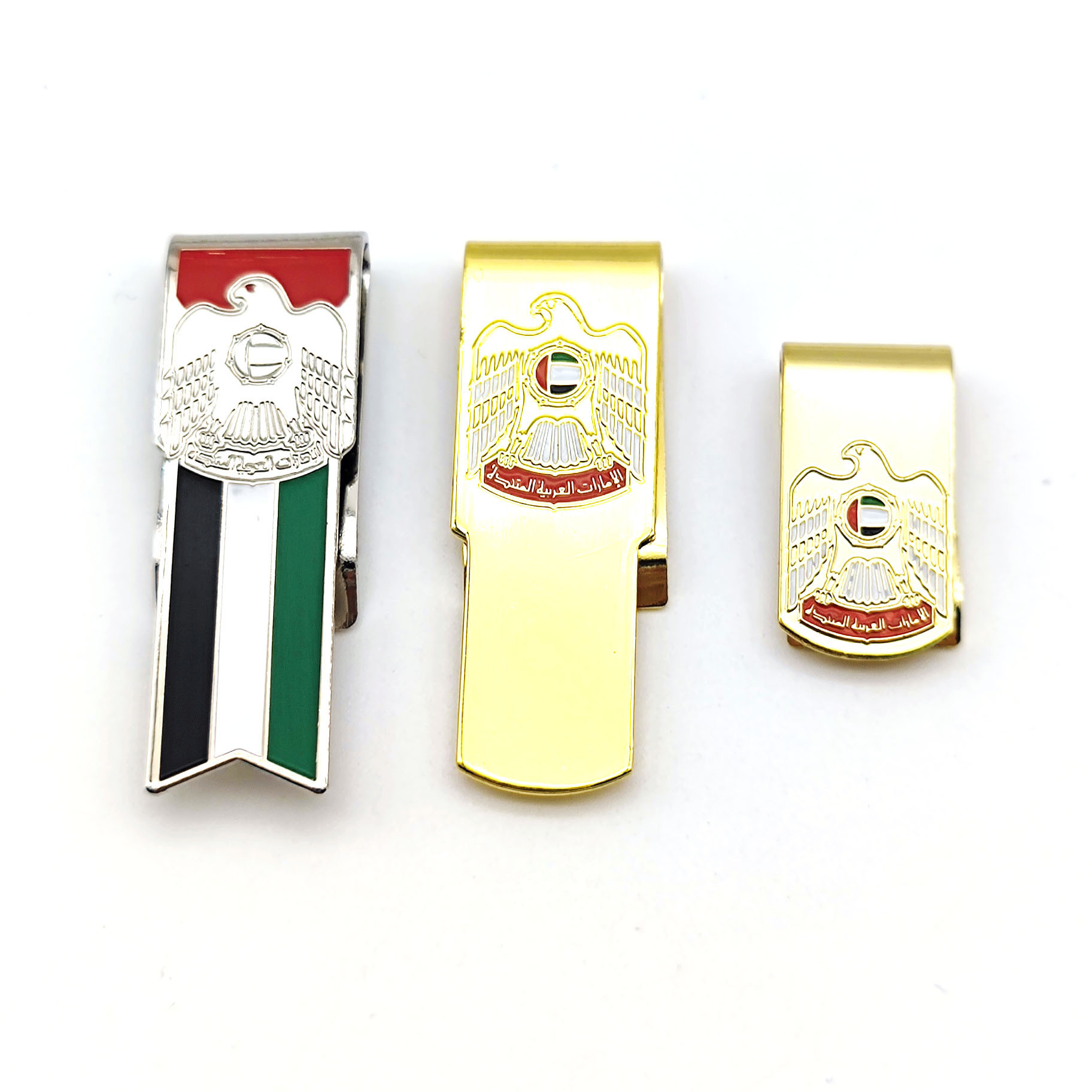 Factory Wholesale metal money clips paper dollar hardware custom logo gold silver plated money clip