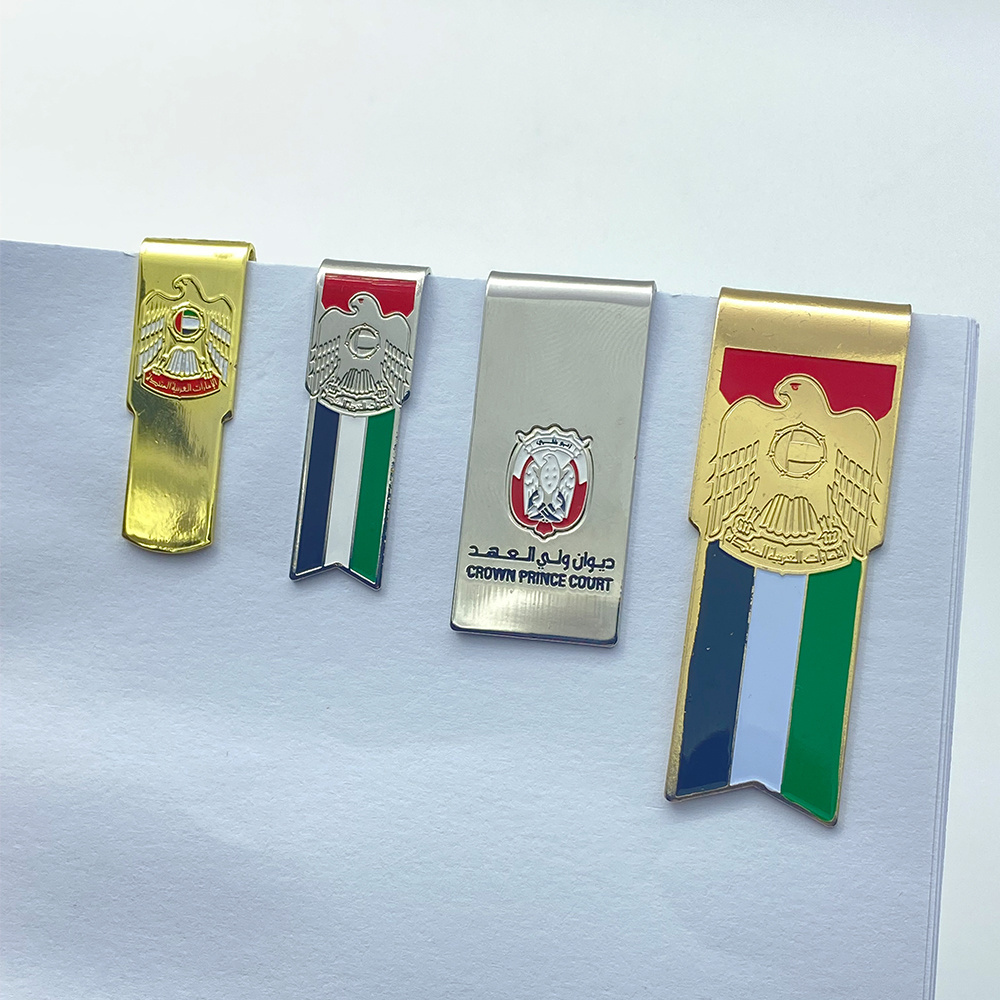 Factory Wholesale metal money clips paper dollar hardware custom logo gold silver plated money clip