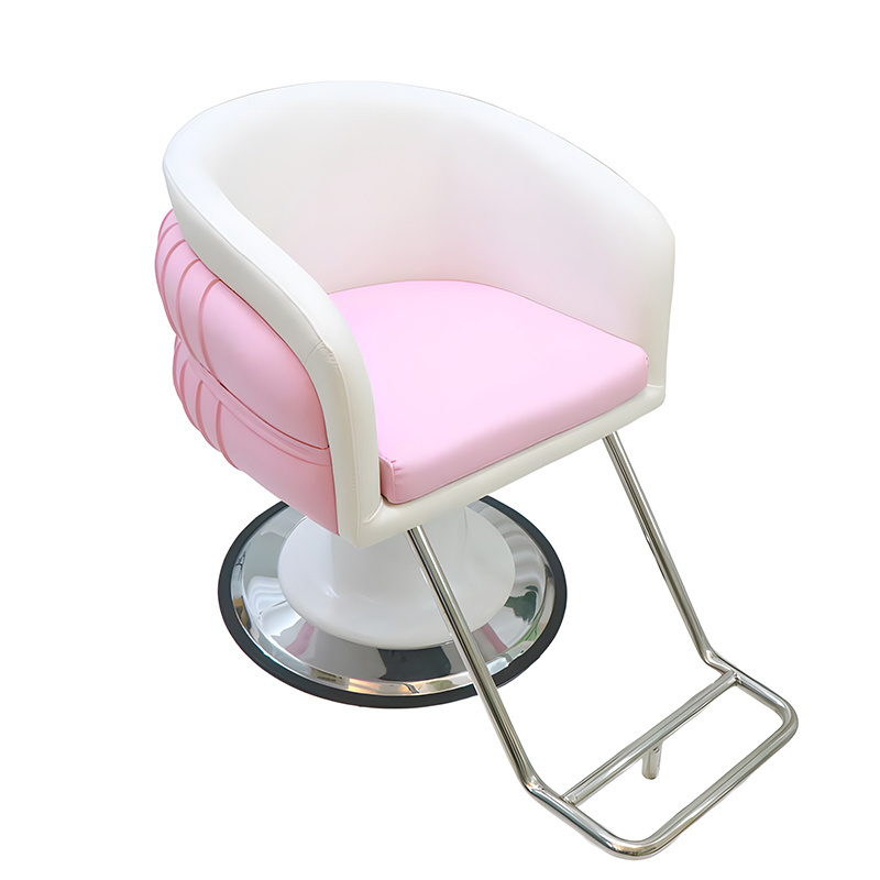 Salon equipment Beauty salon furniture pink and white color styling chair Modern barber chair