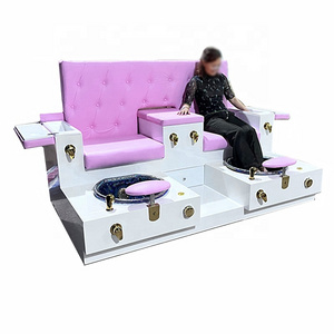 Wholesale modern beauty and nail salon Foot SPA Chair Spa Foot massage lounge chair Luxury pink pedicure manicure chair