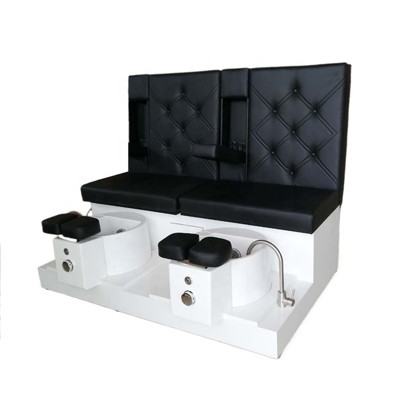 Hot salon furniture foot bath sofa electric recliner Beauty salon three-seat pedicure chair with bowl