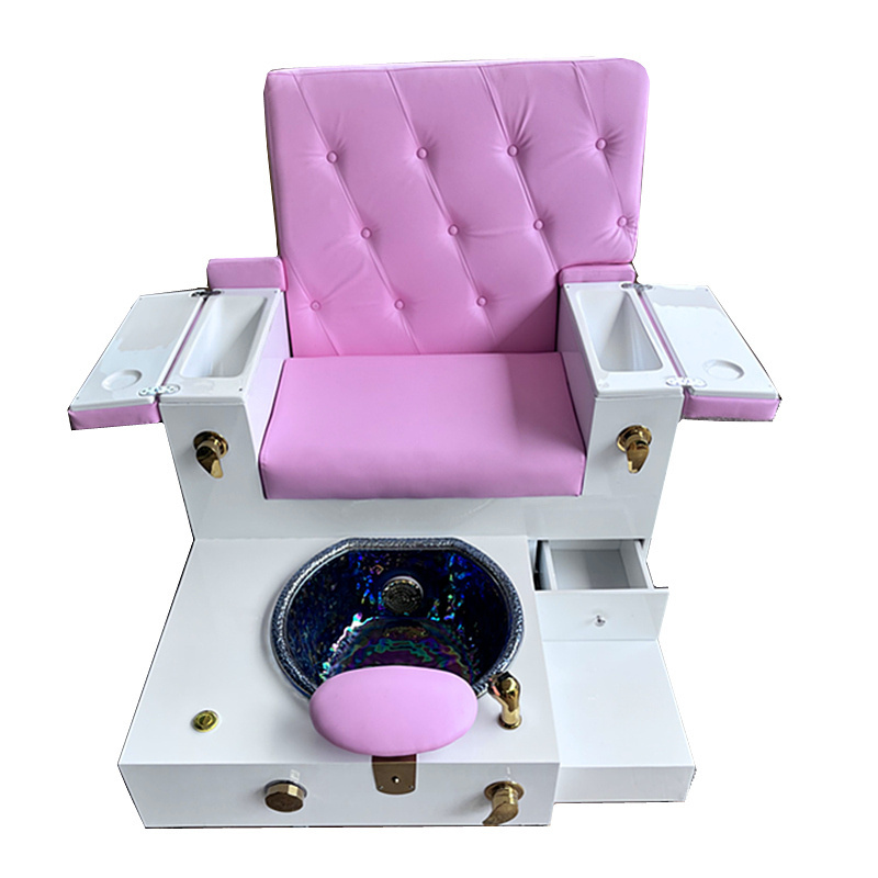 Wholesale modern beauty and nail salon Foot SPA Chair Spa Foot massage lounge chair Luxury pink pedicure manicure chair