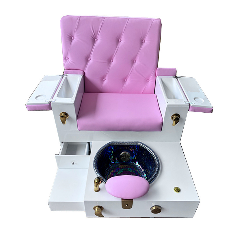 Wholesale modern beauty and nail salon Foot SPA Chair Spa Foot massage lounge chair Luxury pink pedicure manicure chair