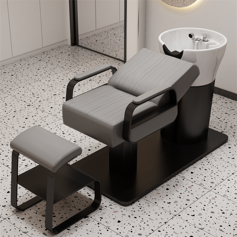 Modern style shampoo chair set Hair Salon Furniture Shampoo bowl and chair Shampoo chair