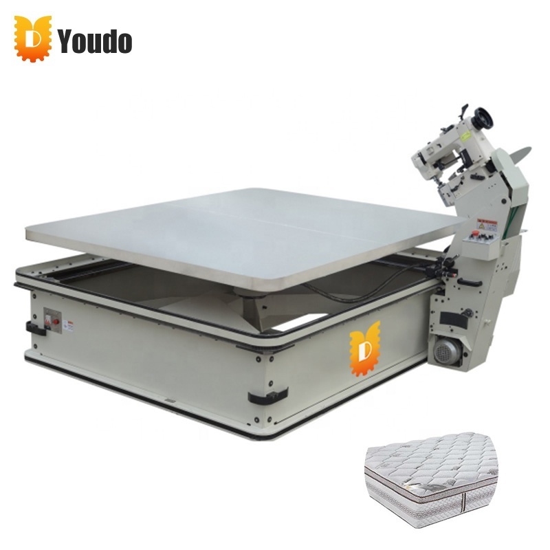 Industrial New Vacuum Overlock Binding Flanging Closing Beading Tape Edge Stitching Bed Sewing Machine For Making Latex Mattress