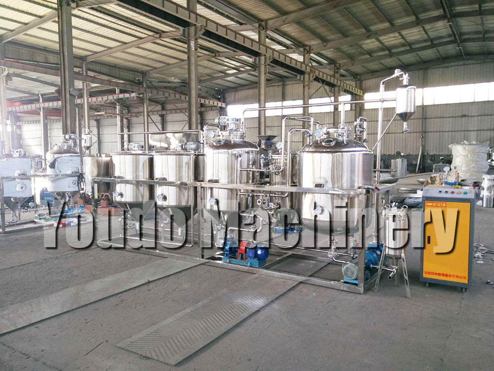 Peanut Olive Soybean Coconut Palm Sunflower Cooking Oil Refinery Machinery Equipment Crude Oil Refining Machine For Sale