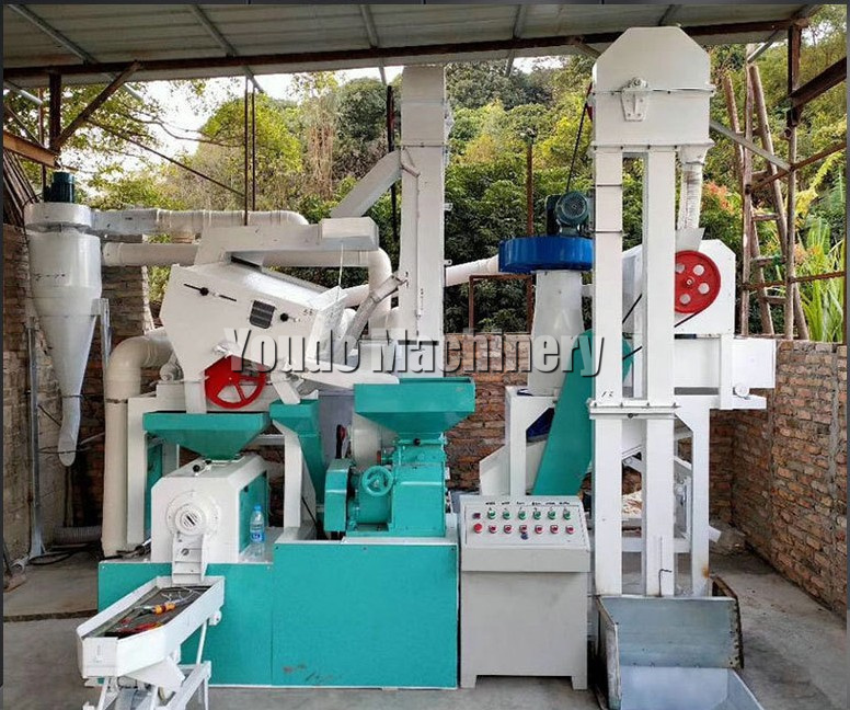 1000kg/h  Electric Commercial Automatic Brown Paddy Rice Husker Polisher Rice Milling Machines