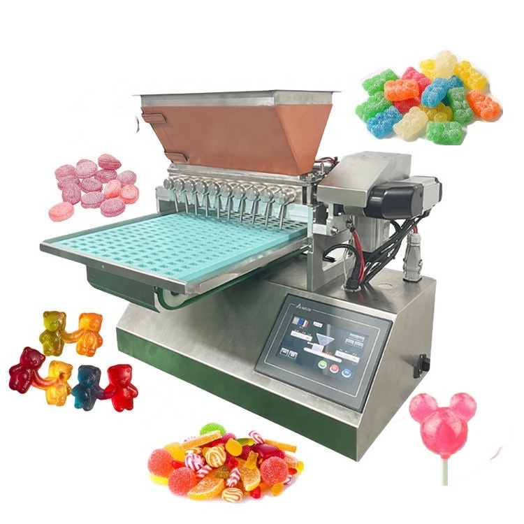 Toffee Mint Gelatine Sugar Sour Belts Caramel Gummy Bear Vitamin Small Hard Candy Making Dispenser Depositor Production Machines