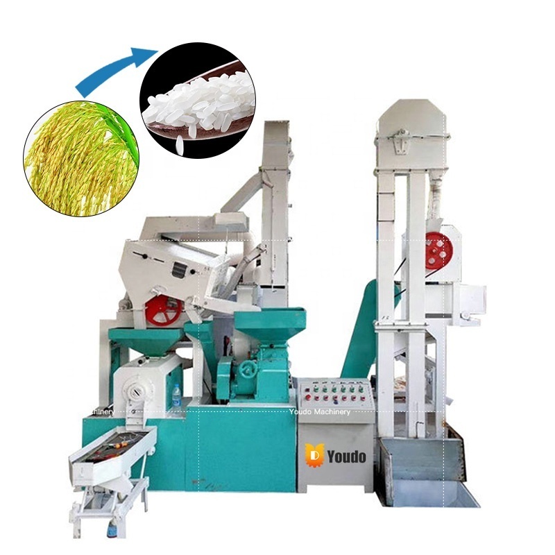 1000kg/h  Electric Commercial Automatic Brown Paddy Rice Husker Polisher Rice Milling Machines