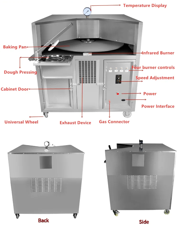 Youdo Machinery electric or gas roti pita flat bread gas tandoori oven for sale