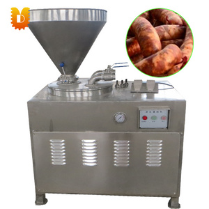 Automatic silicone meat grinder electric hydraulic tying casing twisting filling filler machine making sausage stuffer for sale