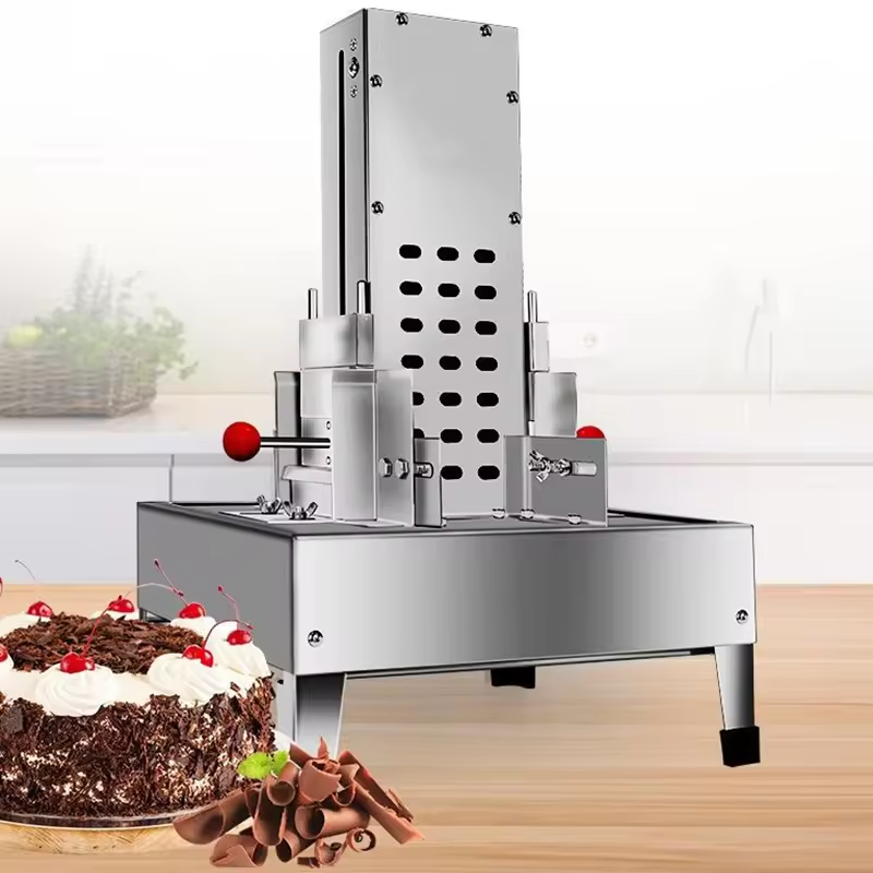 Fully automatic chocolate shavings machine scraper shaper shredder chocolate block chipper grater machine