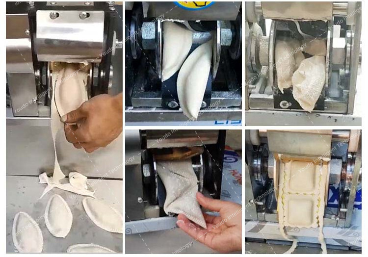 Commercial Automatic Empanda Gyoza Ravioli Samosa Momo Dumpling Making Machine