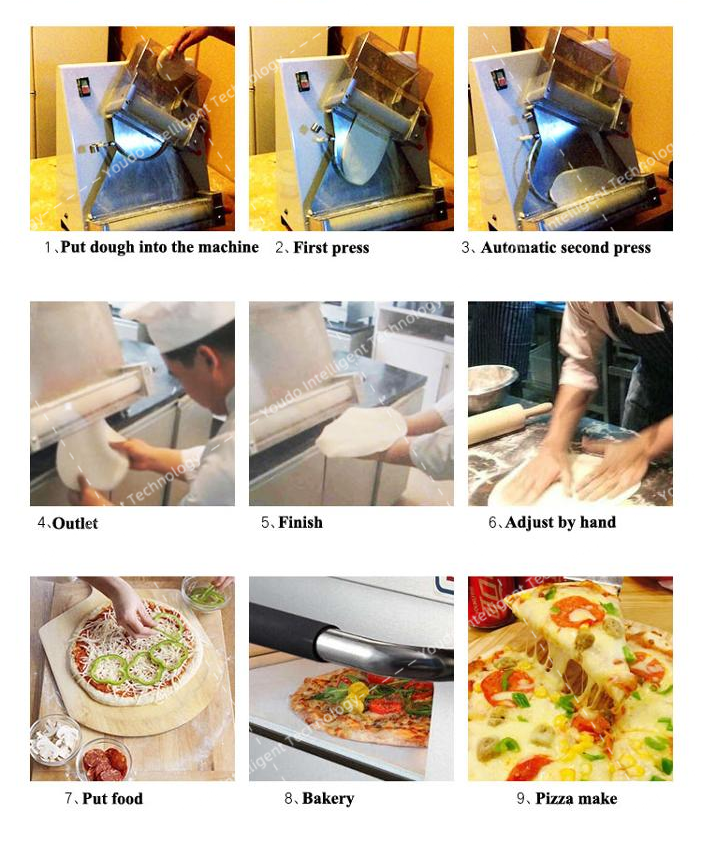 Electric Industrial Dough Roller Sheeter Pizza Press Making Machine