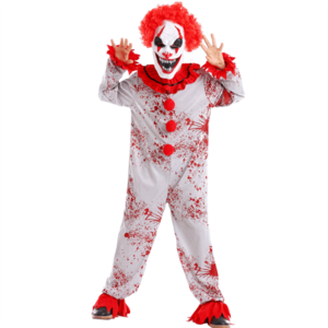 Butcher Clown Terror Costume Clown Jumpsuits Halloween Cosplay Clown Costume for Party