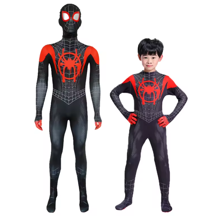 Black Spiderman Costume Halloween Spider Cosplay Party Costume Spiderman Costume