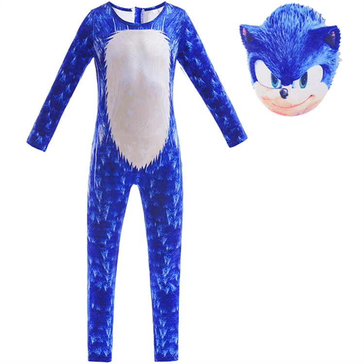 Kids Halloween Anime Cosplay Costume Sonic Costume Jumpsuits Anime Movie Sonic Costume