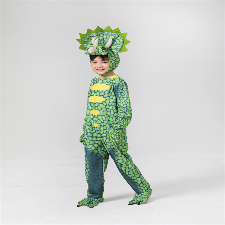 Children Dinosaur Halloween Cosplay Party Costume Green Dinosaur Suit Costume