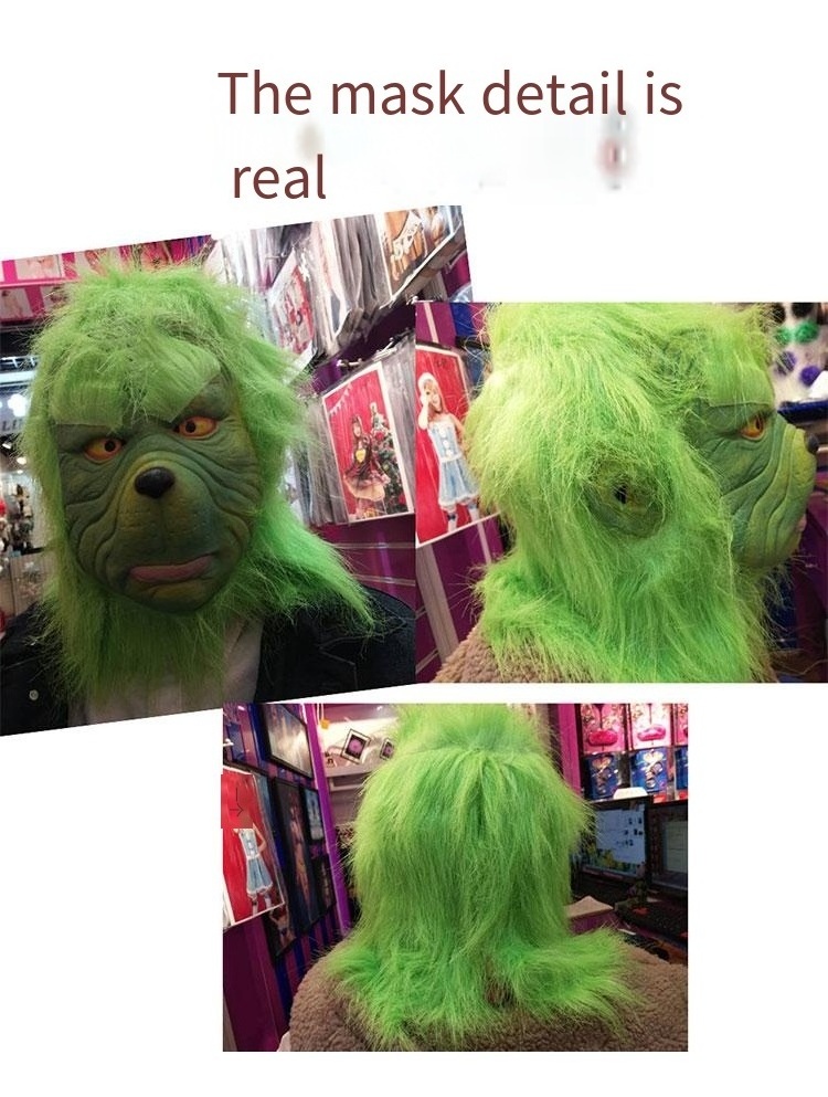 Cosplay Christmas Party  Green Hair Monster Clothes set Green Hair Monster  Costume