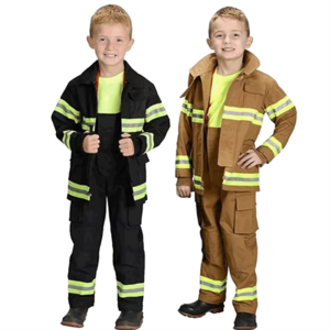 Kids Fire Fighter Suit Fireman Costume Halloween Cosplay Party Boys Fireman Costume