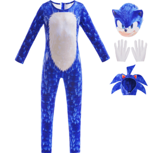 Kids Halloween Anime Cosplay Costume Sonic Costume Jumpsuits Anime Movie Sonic Costume