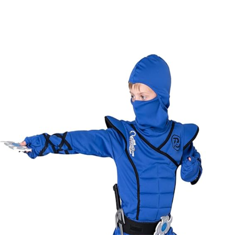 Ninja Deluxe Costumes Set Boys Stealth Halloween Costume Kids Blue Ninja Costume