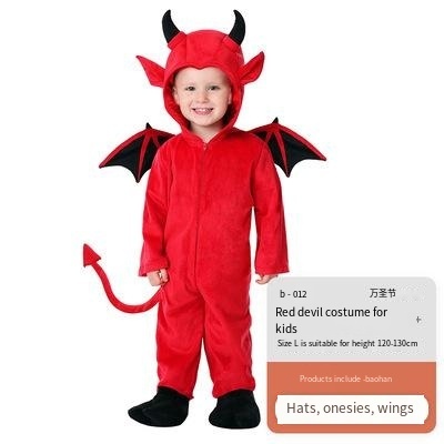 Costumes red Leather Red Devil Bat Cloak Performance Clothing