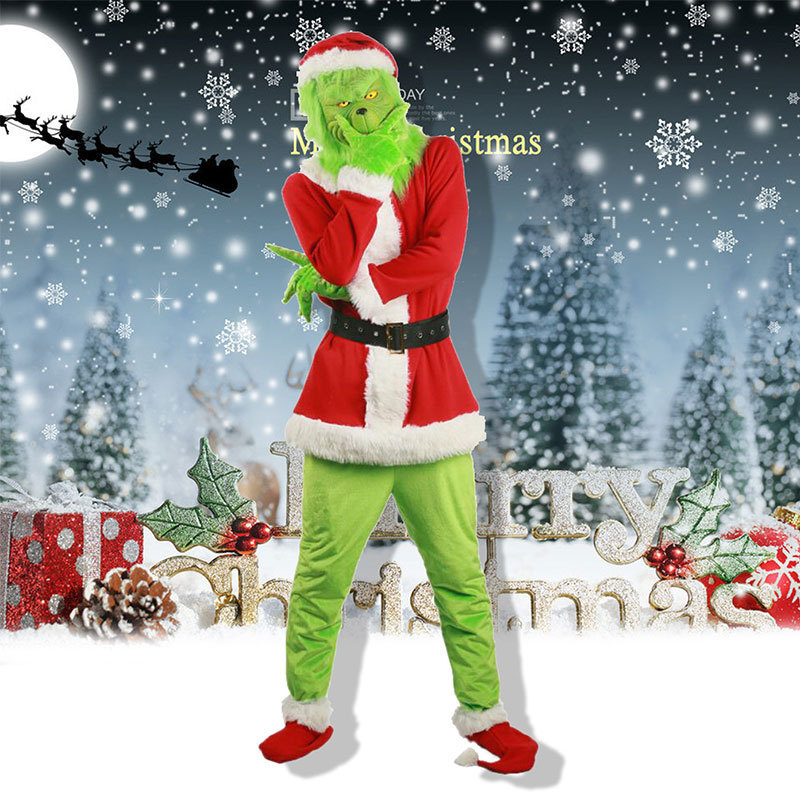 Cosplay Christmas Party  Green Hair Monster Clothes set Green Hair Monster  Costume