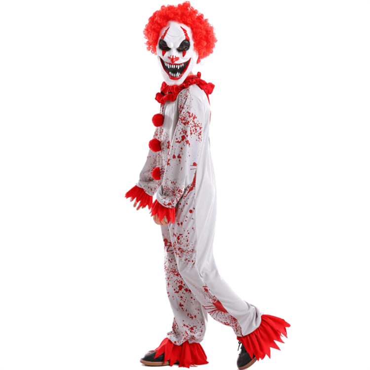 Butcher Clown Terror Costume Clown Jumpsuits Halloween Cosplay Clown Costume for Party