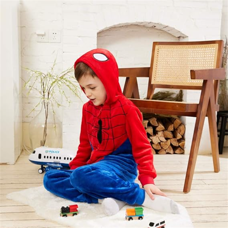 Kids Snug Fit Flannel Onesie Pajamas Spider-Man Infant Deluxe Costume Halloween Costume