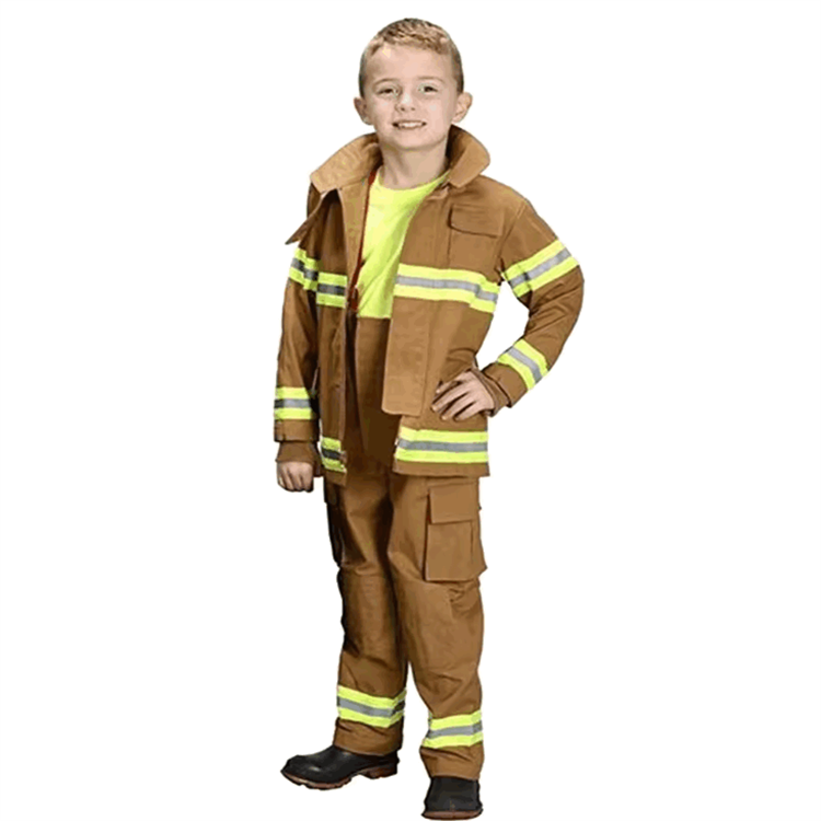 Kids Fire Fighter Suit Fireman Costume Halloween Cosplay Party Boys Fireman Costume