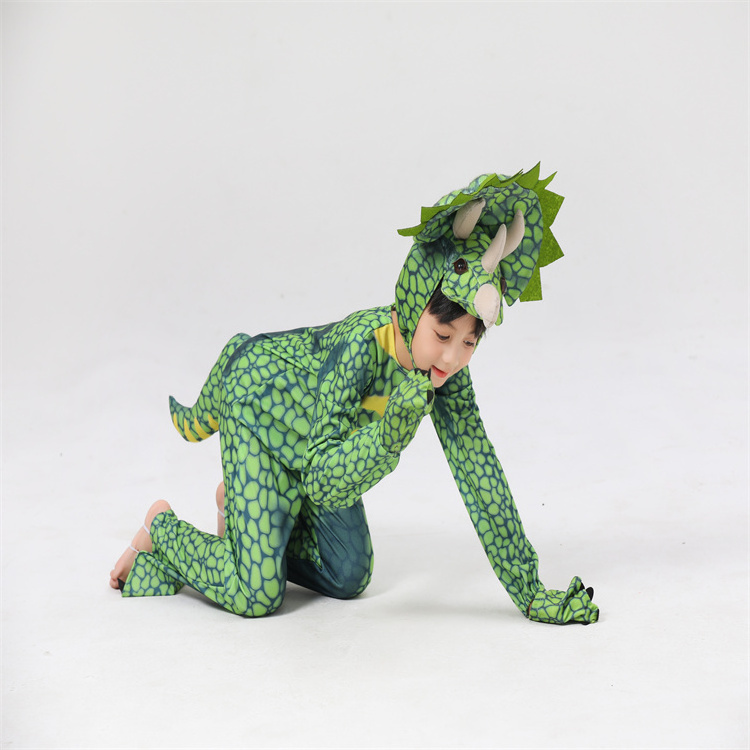 Children Dinosaur Halloween Cosplay Party Costume Green Dinosaur Suit Costume