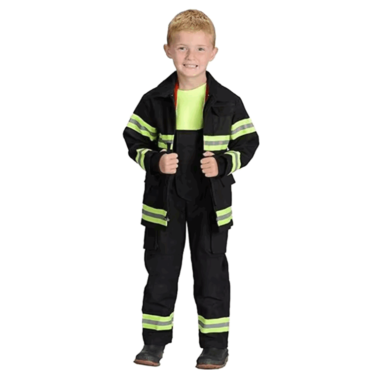 Kids Fire Fighter Suit Fireman Costume Halloween Cosplay Party Boys Fireman Costume