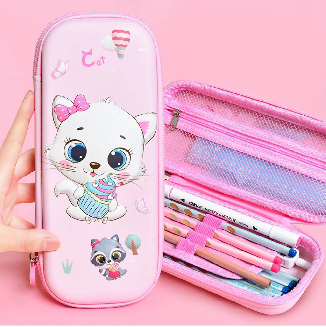 Eva Large Capacity Cartoon Stationery Case for Kids 3D  Student Cartoon Box Double -layer Stationery Box Men's Pencil Box