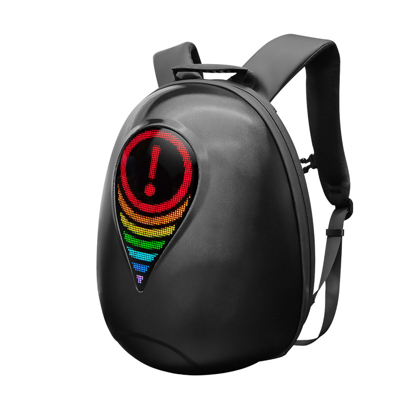 Hard Shell Travel Case LED Rider Backpack Motorbike Helmet Backpack  Waterproof Bluetooth Led Backpack DIY Led Bag With Eye