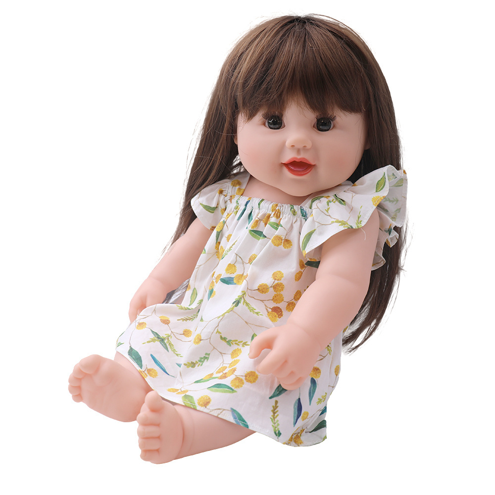 Tusalmo Big Size Beautiful Long Brown Hair dressing Cute 19inch doll wearing girl dolls for kids