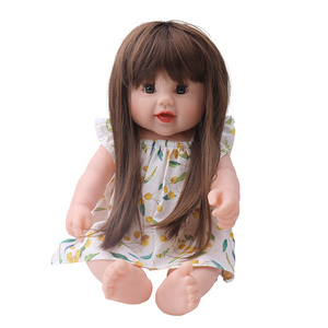 Tusalmo Big Size Beautiful Long Brown Hair dressing Cute 19inch doll wearing girl dolls for kids