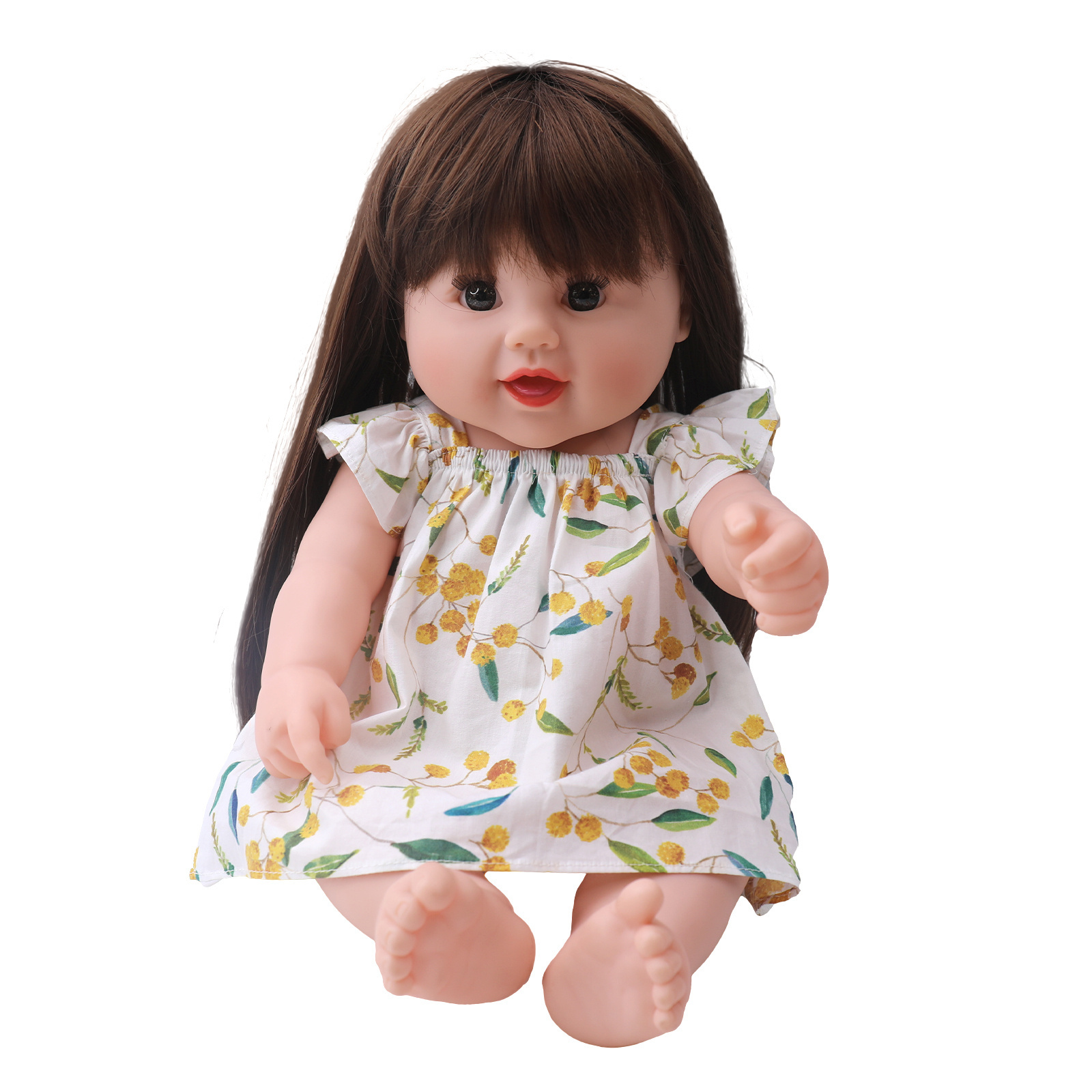 Tusalmo Big Size Beautiful Long Brown Hair dressing Cute 19inch doll wearing girl dolls for kids