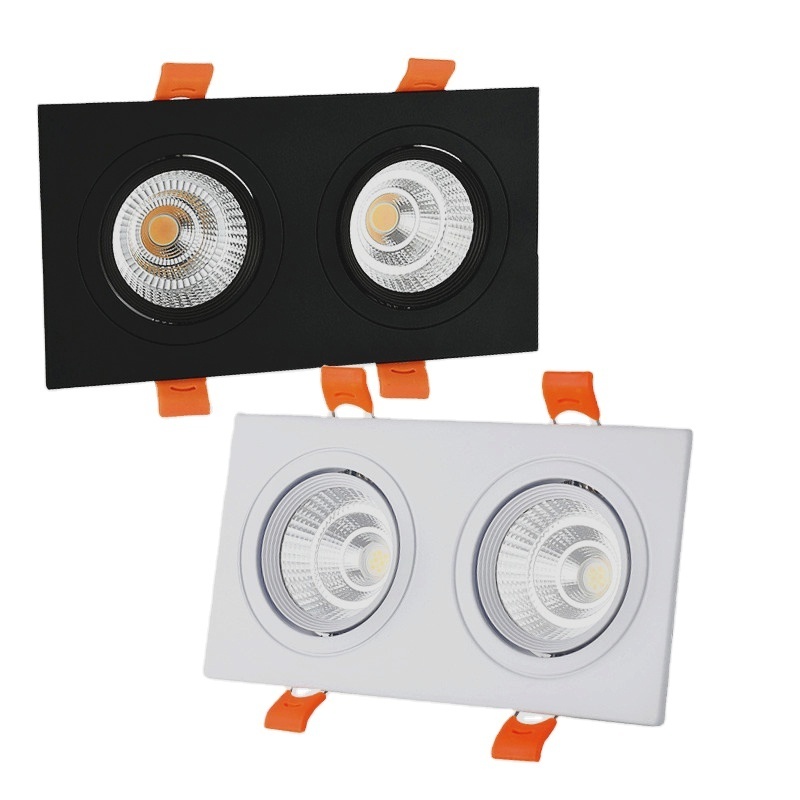 Hotsale pc led spotlight 10w recessed mount cob led downlight 10w Double head ceiling spot light