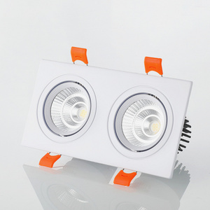 Hotsale pc led spotlight 10w recessed mount cob led downlight 10w Double head ceiling spot light