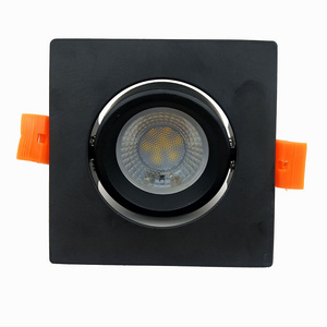 housing for gu5.3 gu10 MR16 aluminum adjustable living room led recessed spot light spotlight square fixtures