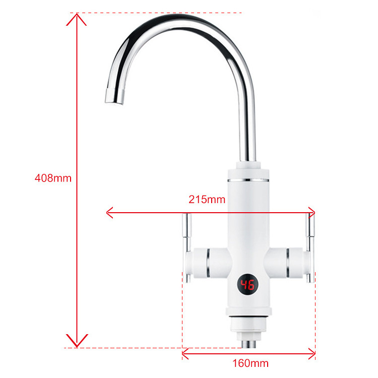 220V 3000W Kitchen Automatic Digital Instant Electric Heating Faucet Water Heater Tap Faucet