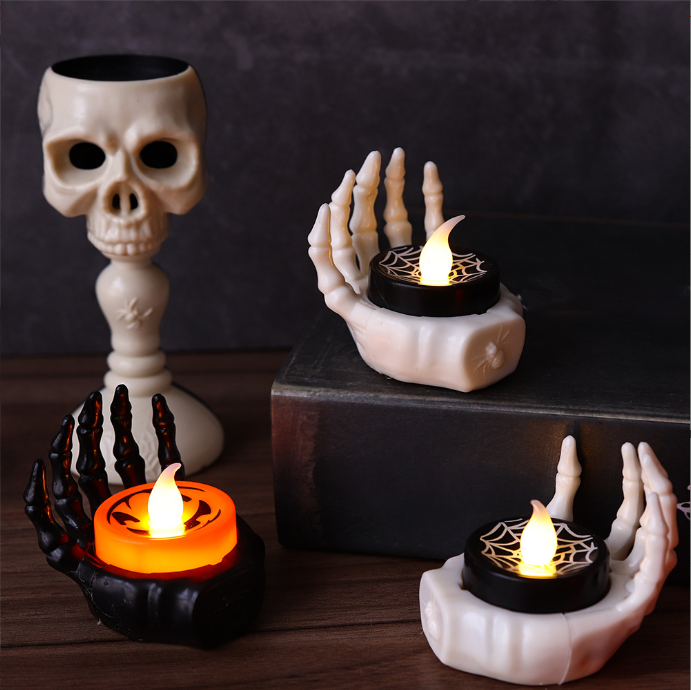 Halloween prop ghost festival decorations palm small night lights LED candles